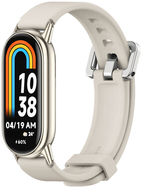 브롬핏 샤오미 스마트밴드10 / 9 / 8 호환 끈적임 없는 TPU 스트랩 미밴드10 9 8 실리콘 컬러 밴드, 스포츠스트랩, 라이트골드-웜그레이, 1개