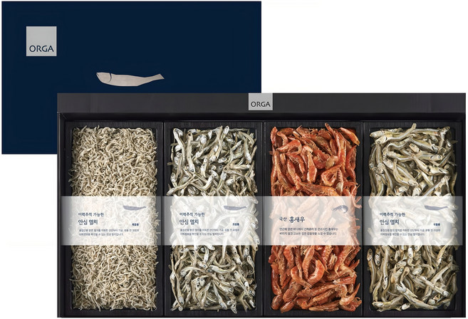올가홀푸드 기쁨 멸치 볶음용 100g + 조림용 100g + 국물용 100g + 홍새우 70g 세트 2호, 1세트