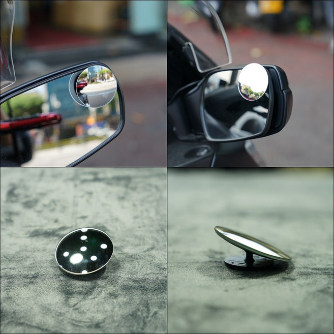 오토바이 보조 백미러 거울 사각지대 개선 원형 R49 1개(낱개), 원형 거울 1개, 1개
