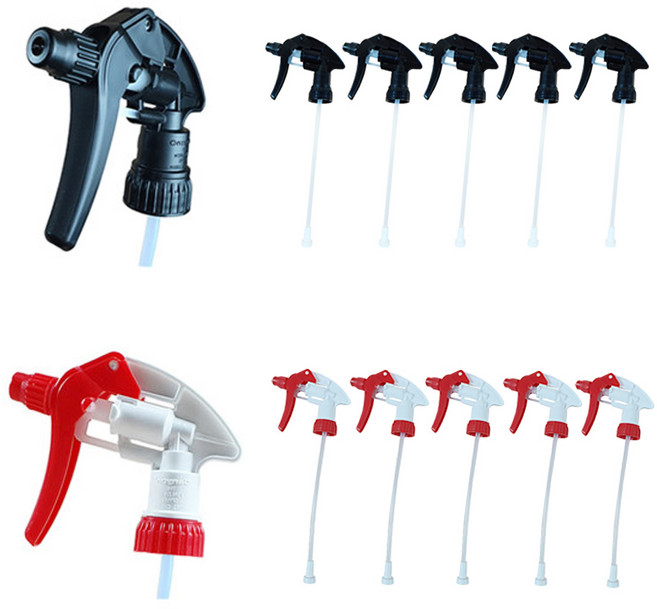 캐니온 스프레이건 x 10개 (블랙5p+레드5p) 내화학성 분무기 헤드, 1세트, 블랙+레드