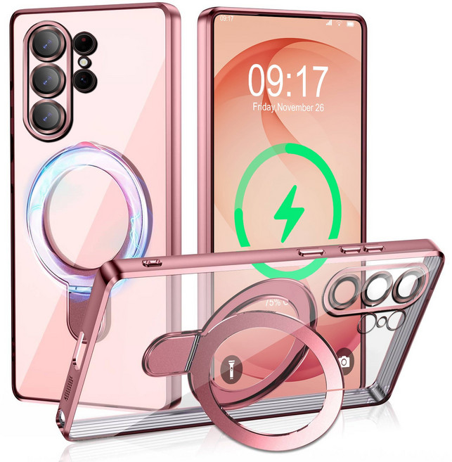 디상커 갤럭시 S25/S26 플러스 울트라 시리즈 카메라 보호 맥세이프 거치대 케이스 카메라렌즈 완전보호