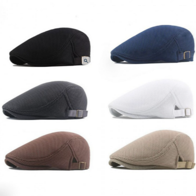 디어픽스 중년 남성 여름 망사 메쉬 베레모 헌팅캡 파크 골프모자