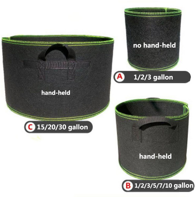 높은 수량 식물 성장 가방 냄비 1 5 20 갤런 홈 정원 도구 나무 딸기 패브릭 야채 jardin, 10 10 gallon B