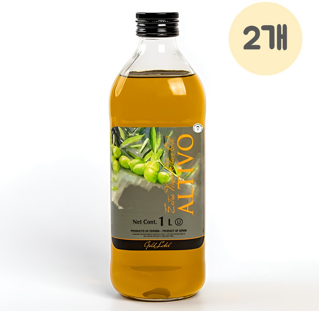 알티보 엑스트라버진 올리브 오일 (1L x 2병), 2개, 1L