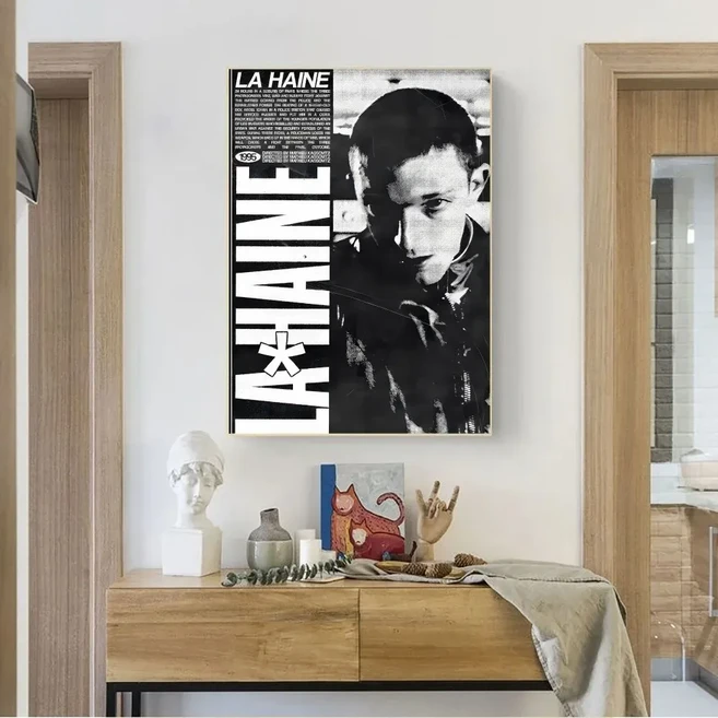La Haine 영화 포스터 액자 없음 크래프트 클럽 바 빈티지 벽 예술 그림 침실 서재, 40x50cm No Frame, 12, 01 12