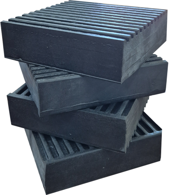 나라벨트 골 방진고무판 미끄럼방지 진동방지 패드 4개입 (10x10cm), 30mm