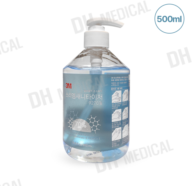 3M 손소독제 세니타이저 (에탄올70%) 500ml, 1개