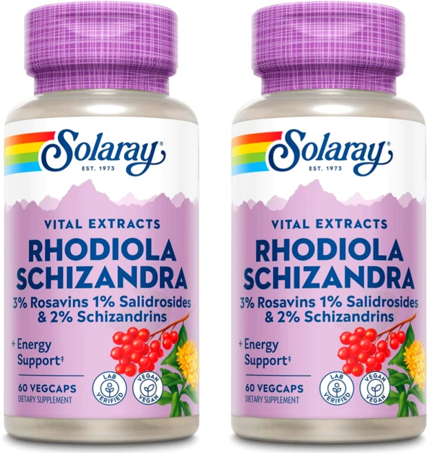 솔라레이 홍경천 오미자 500mg 아답토젠 베지캡슐 60정 2개세트, 2개 - 쿠팡