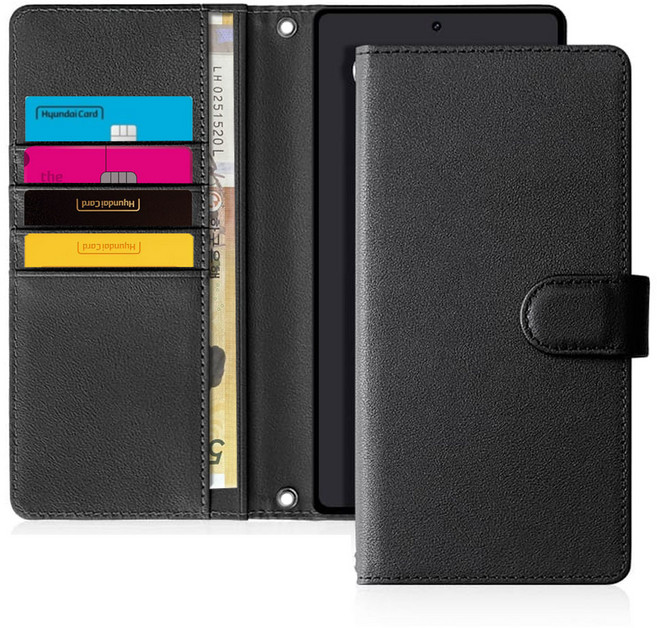 갤럭시 S23FE S711 - 매트 월렛 지폐2칸+카드5장 지갑형 손목스트랩 핸드폰 케이스