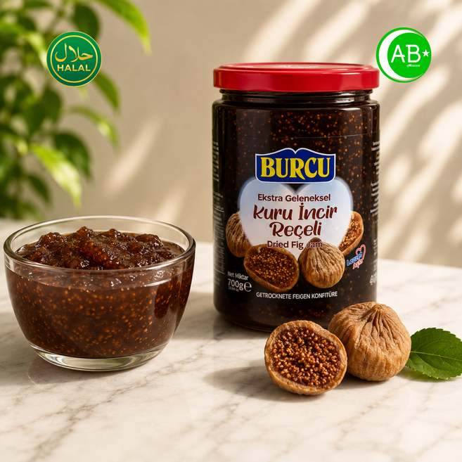 Burcu Traditional Dried Fig Jam 터키산 전통 건무화과 잼, 1개, 700g