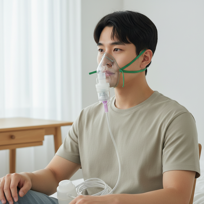 네블라이저키트 마스크형 약물통 호스 성인 네블라이저 흡입기 호흡기케어용품 유아 가정용 비염 천식