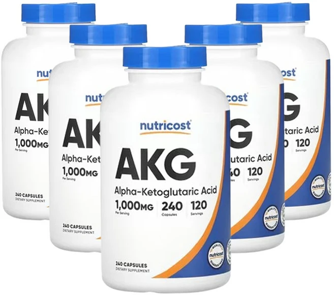 뉴트리코스트 AKG(알파-케토글루타르산) 1 000mg 240캡슐(1캡슐당 500mg), 5개, 240정 - 쿠팡