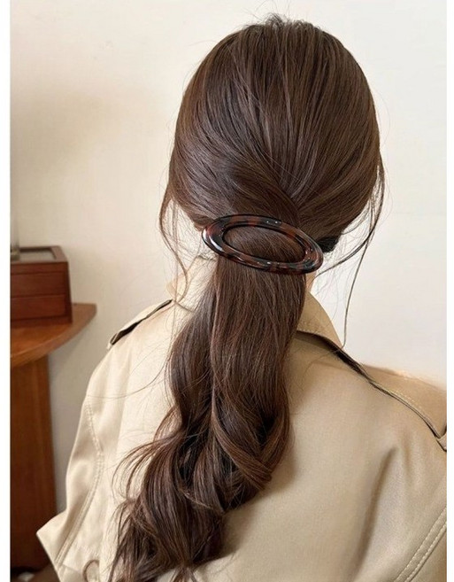 sodam hc13 서클 호피자동핀 대형머리핀