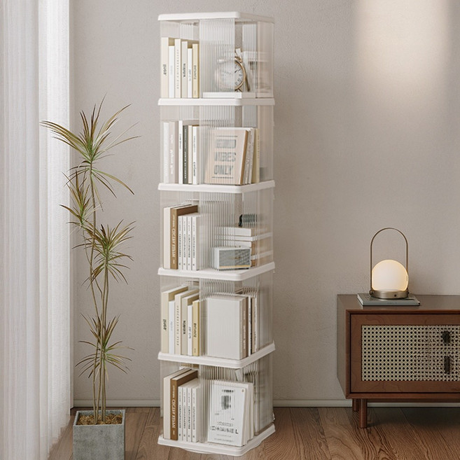 Mushroom deer 회전 책장 이동식 책장 슬라이딩 책장 코너책장 거실 책장, 아크릴 모델