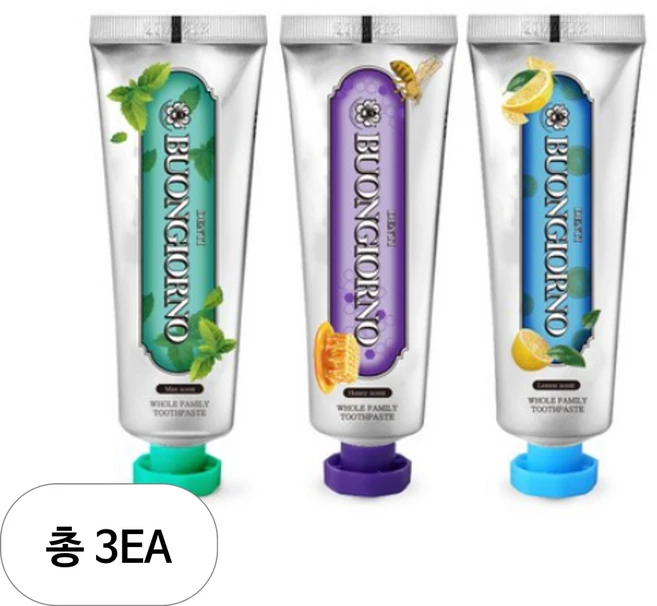 덴티 본조르노 치약 잇몸케어 + 치석케어 + 구취케어, 100g, 3세트 - 쿠팡