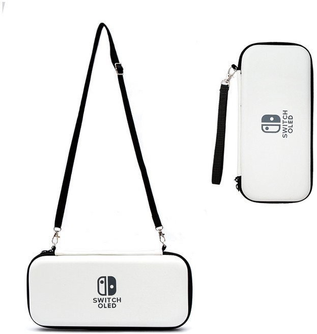 테테즈 닌텐도 스위치 OLED 겸용 핸드 크로스 가방 휴대용 파우치, 1개, 블랙, 2way
