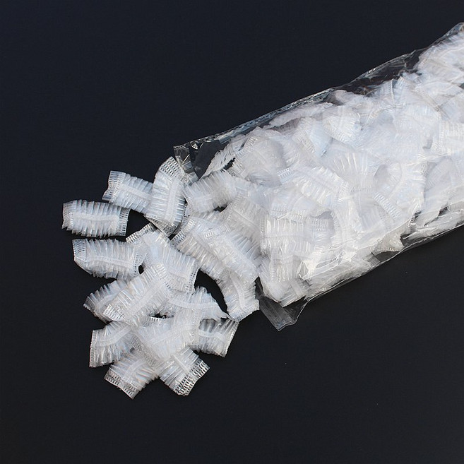 일회용 귀 커버 미용실 염색용 비닐 귀마개 이어캡, 300개, 투명