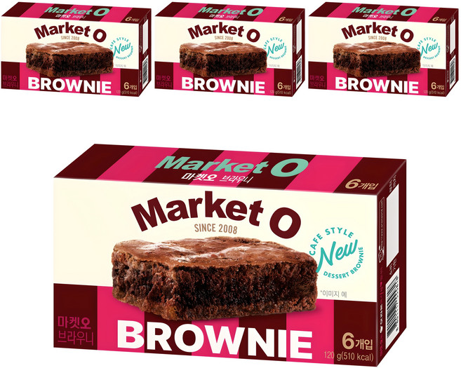 Market O 巧克力布朗尼蛋糕, 120g, 4盒
