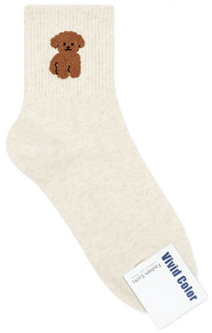 kikiya socks 熊頭造型襪 女款 23-25cm