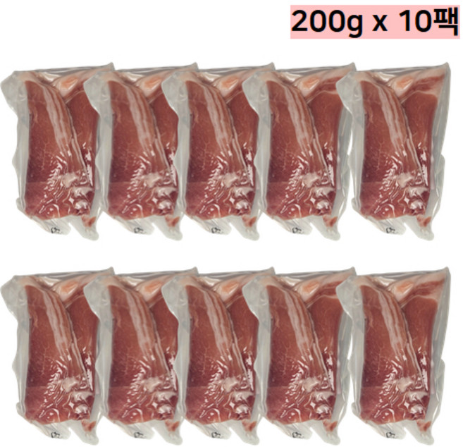 돼지 뒷다리살 슬라이스 200g x 10팩, 10개