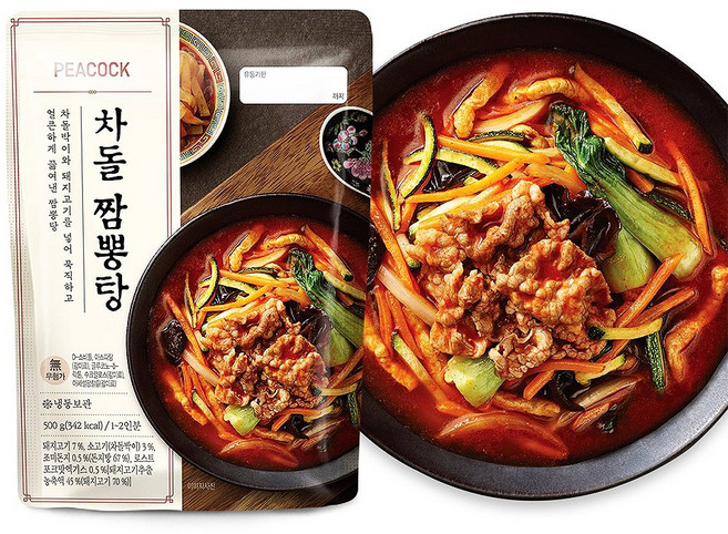 PEACOCK 차돌 짬뽕탕 500g, 1개