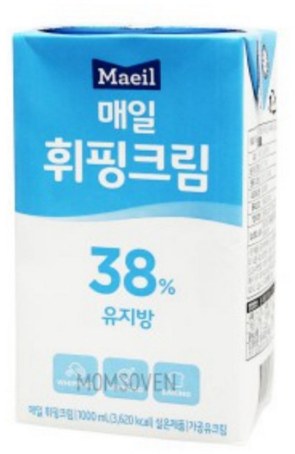 휘핑크림38% 아이스박스무료 - 매일 1L, 1개