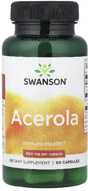 스완슨 비타민C 아세로라 체리 추출 500mg 60캡슐, 1개, 60정
