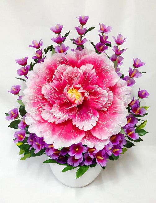 장엄 [무궁화] - 큰 목단 조화 신당꽃 법당꽃, 1개