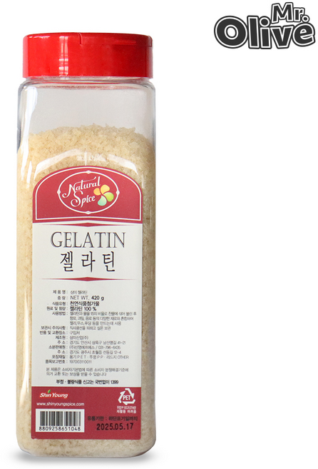 삼미 젤라틴 420g 젤라틴100% 국산 제과제빵 젤리무스푸딩재료, 1개