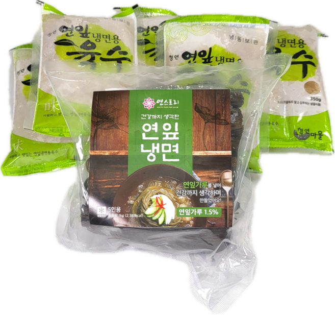 물냉면 비빔 냉면 맛집 연잎냉면 사리 5인분 외2종 함흥 평양 육수 비빔장, 물냉면5인분(육수포함), 1개