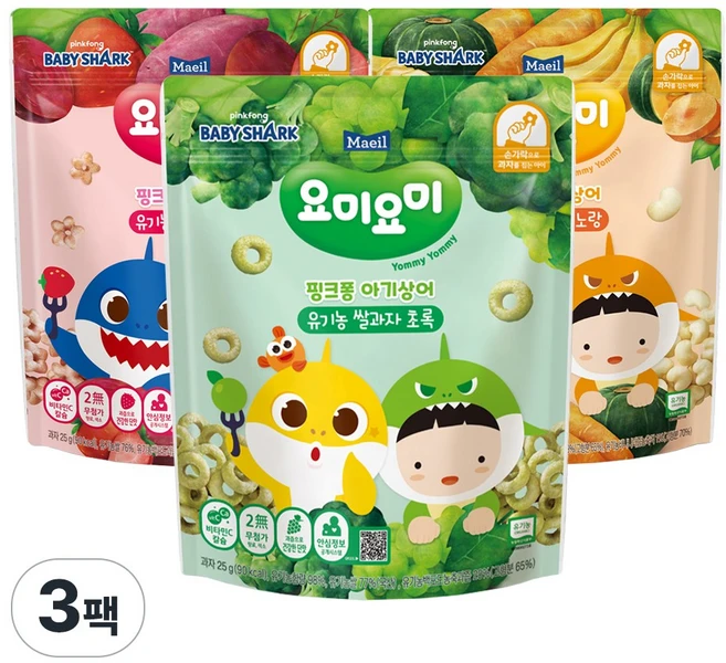 매일유업 요미요미 쌀과자 2단계 혼합세트, 1세트, 25g - 쿠팡