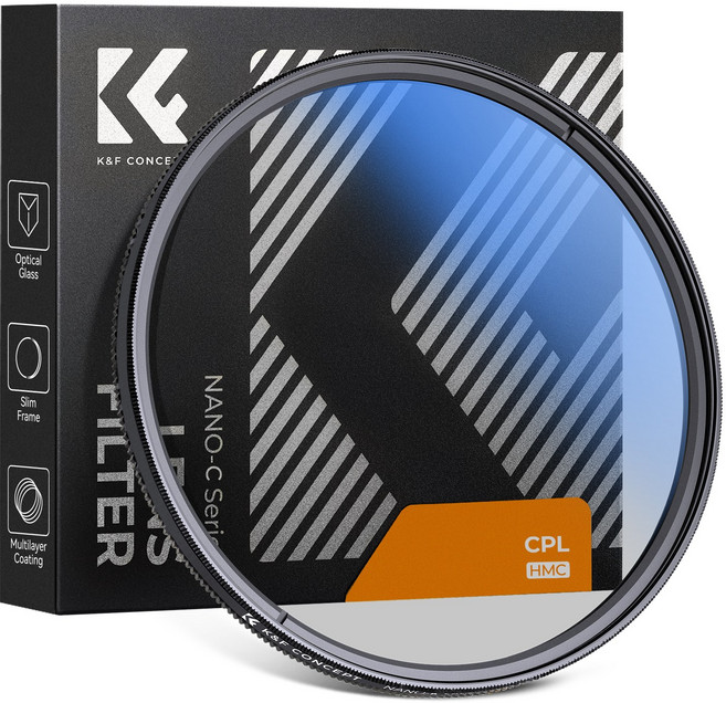77mm CPL K&F Concept NANO-C HMC CPL 렌즈필터, 1개