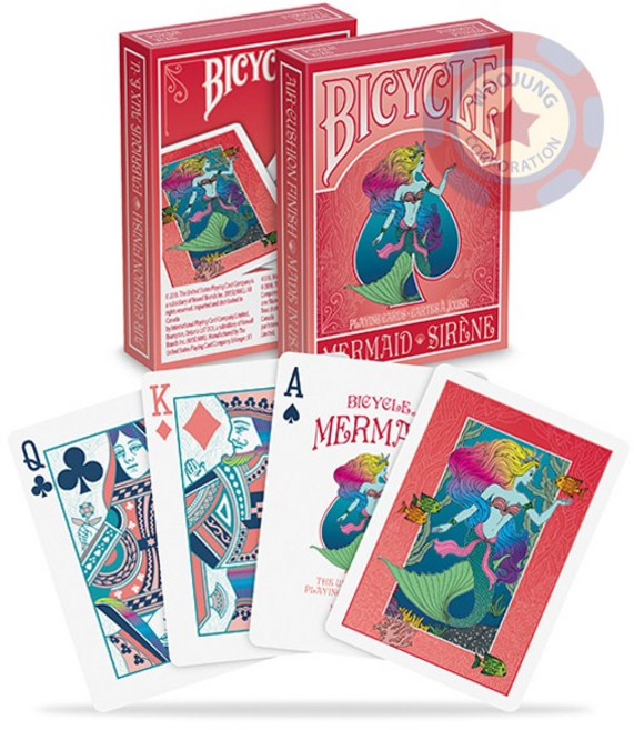 Bicycle 머메이드 덱 바이시클 카드, 산호색, 1개