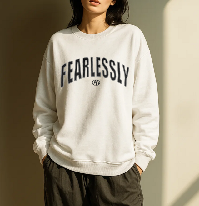 데일로엔 여자 레터링 오버핏 레이어드 맨투맨