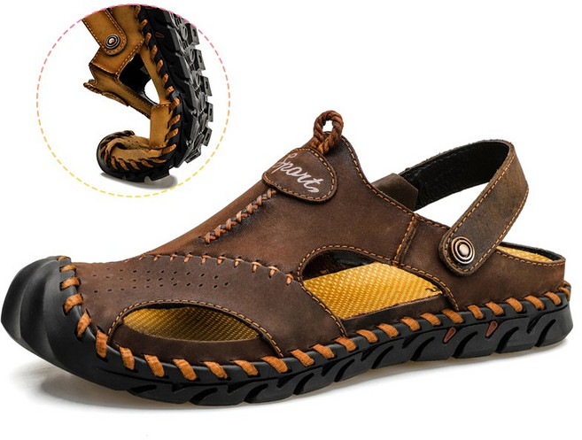 스노우드림 남자샌들 가죽 빅 사이즈 센들신발