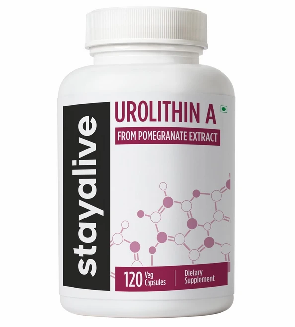 Stayalive 우롤리틴 A 보충제 1000mg 석류 추출물로 만든 순수 미토콘드리아 보충제 비GMO 및 글루텐 프리 남성 및 여성용 우롤리틴 A+ 캡슐, 1개, 120정 - 쿠팡