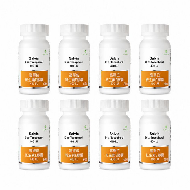 Salvia D-α-生育醇維他命E膠囊 400IU, 8個, 60顆