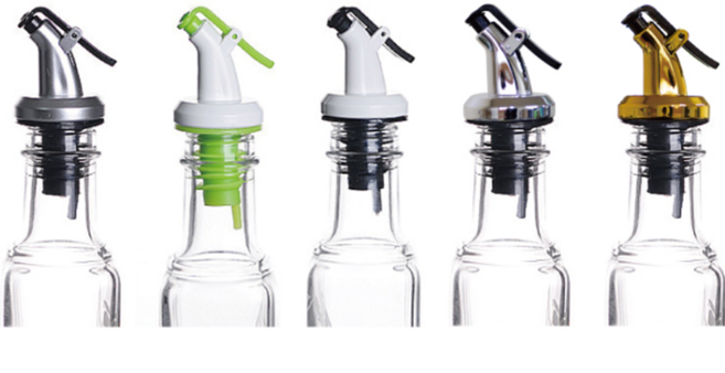 굿제이비 실리콘 푸어러 멀티캡 뚜껑 위생적인 간장 식초 오일 참기름 시럽 와인 유리병 마개 주방 양념 소스 카페 커피숍, 푸어러j유광실버, 1개