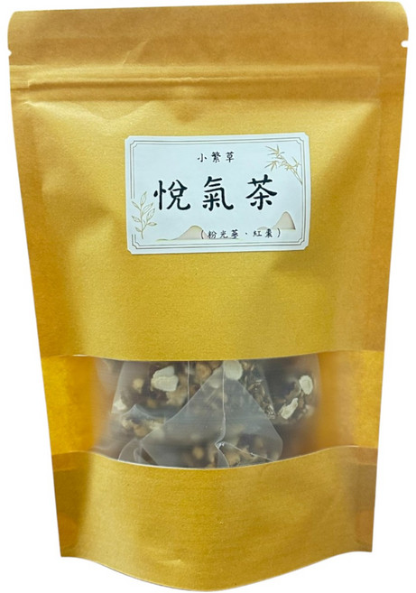 繁花茶館 悅氣茶 粉光蔘紅棗清爽茶飲 三角立體茶包 無添加草本養生茶 6g x 10入, 1個, 10個裝