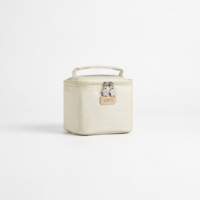 마켓세일러 프리미엄 카메라 파우치 소프트 이너백, 1개, 크리미 아이보리 미니