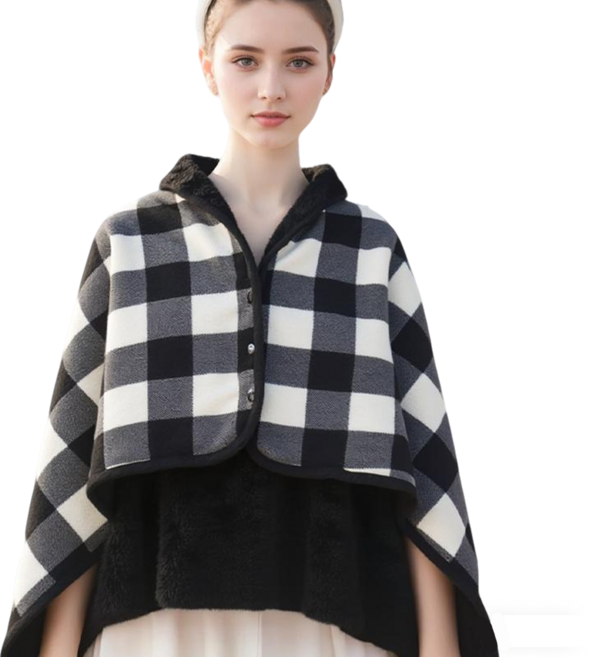 시온우주 프리미엄 실내 똑딱이 극세사 따뜻한 무릎 담요 망토담요 치마담요