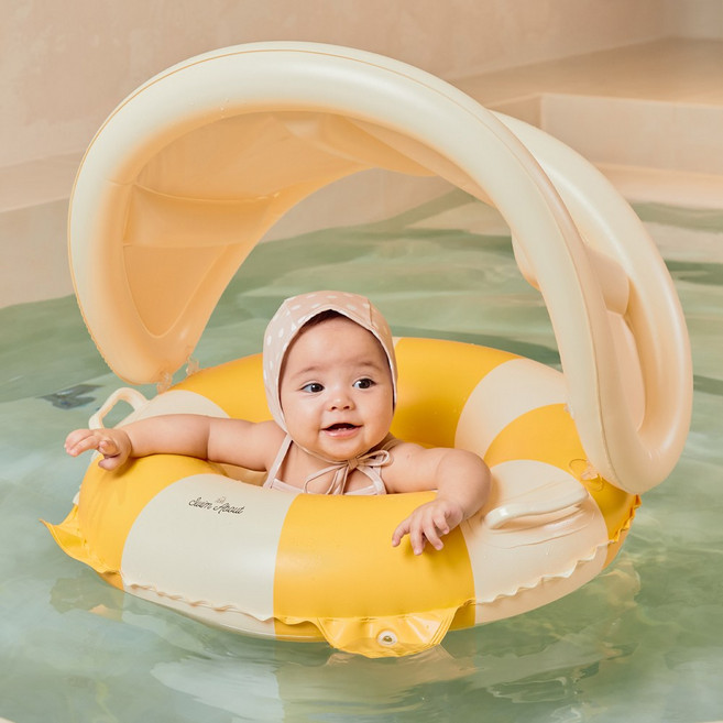 스윔어바웃 클래식 그늘막 보행기 튜브 세트, 망고 옐로우(CW02), 1개