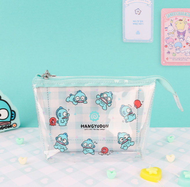 한교동 패턴 투명 파우치 14.5x10x4cm
