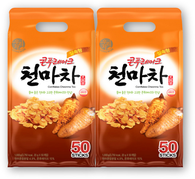 송원 우리차 콘푸레이크 천마차+ 바나바잎차 40T, 20g, 2개, 50개입