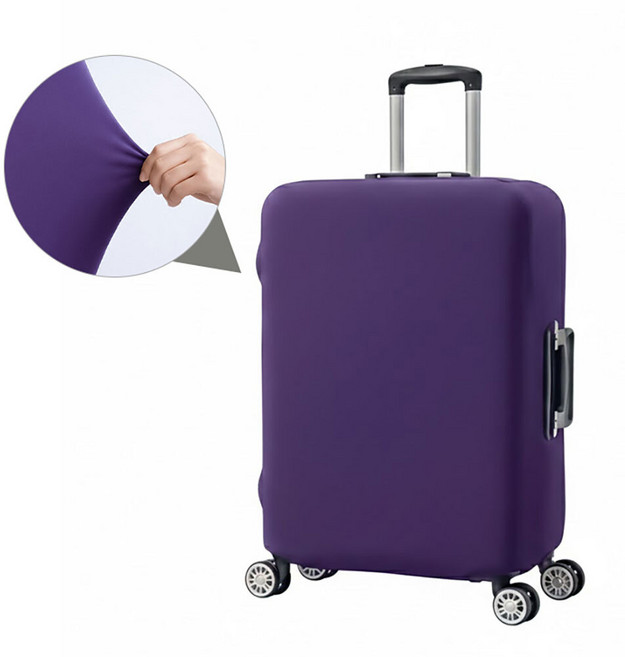 더문샵 스판 캐리어커버 퍼플 18~21형 스크래치 손상방지 가방보호 방지 카바