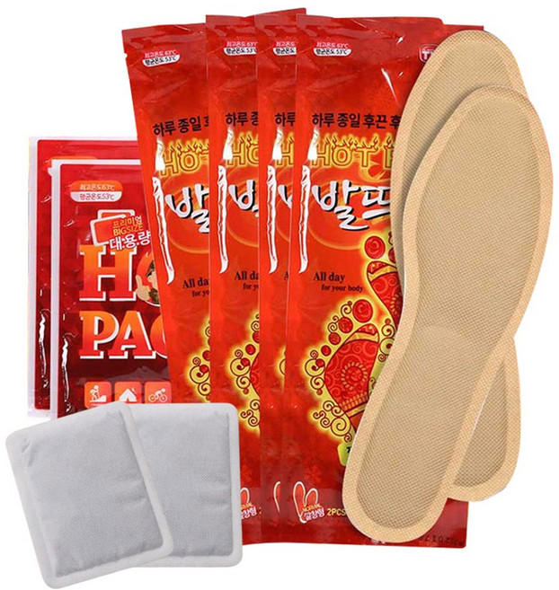발열깔창 발뜨뜨 120장 겨울 붙이는 대용량 신발 군인 군용 보온 온열 방한 발바닥 핫팩 후끈후끈, 120개