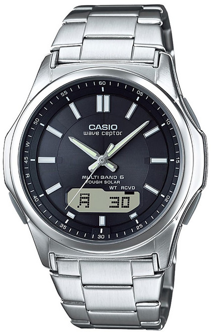 카시오 웨이브셉터 멀티밴드 6 솔라 남성 메탈 손목시계 WVA-M630D-1AJF