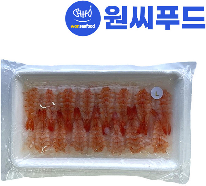 초밥용 새우 L 30미 105g 실속형 베트남 자숙 초새우 초밥재료 새우초밥, 1개