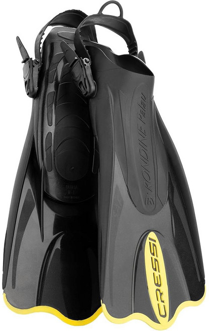 Cressi Palau SAF 조절 가능한 짧은 힐 핀 블랙옐로우 ML, BlackYellow, 1 XSS | US Man 46.5 | US Lady