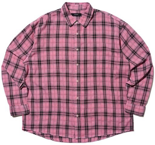 카고브로스 PIGMENT SEMI-CHECK SHIRT PINK